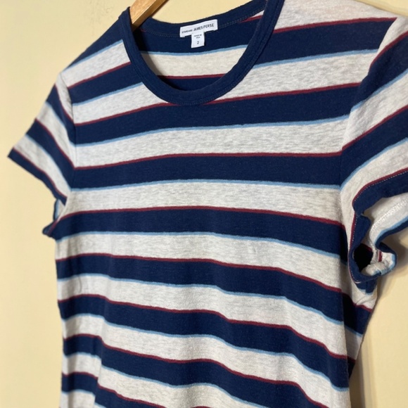 James Perse Navy and White Striped Top - Picture 2 of 7